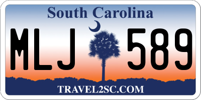 SC license plate MLJ589