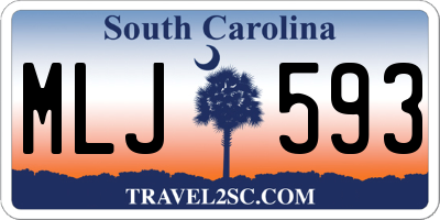 SC license plate MLJ593