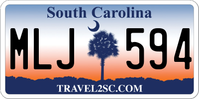 SC license plate MLJ594