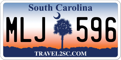 SC license plate MLJ596