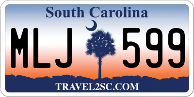 SC license plate MLJ599
