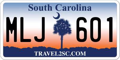SC license plate MLJ601
