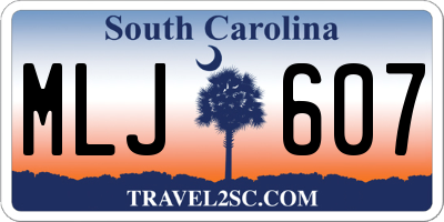 SC license plate MLJ607