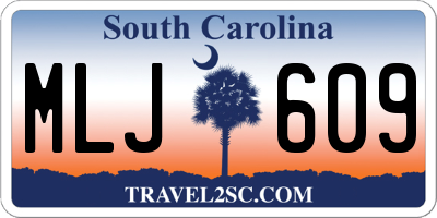 SC license plate MLJ609