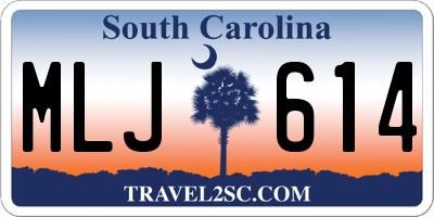 SC license plate MLJ614