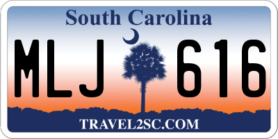 SC license plate MLJ616