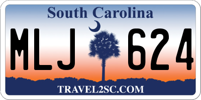SC license plate MLJ624