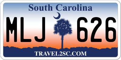 SC license plate MLJ626