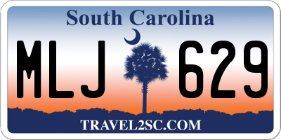 SC license plate MLJ629