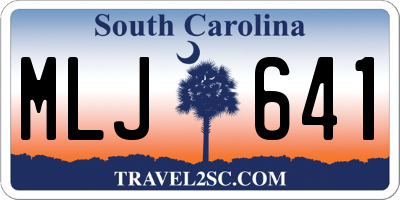 SC license plate MLJ641