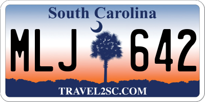 SC license plate MLJ642