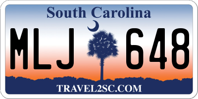 SC license plate MLJ648