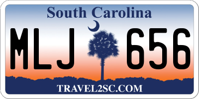 SC license plate MLJ656