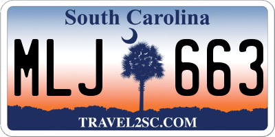 SC license plate MLJ663