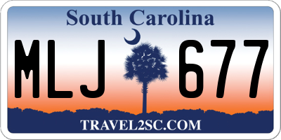 SC license plate MLJ677