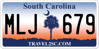 SC license plate MLJ679