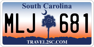 SC license plate MLJ681