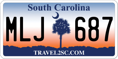 SC license plate MLJ687