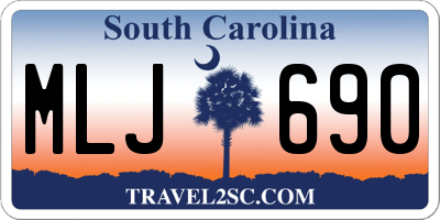 SC license plate MLJ690