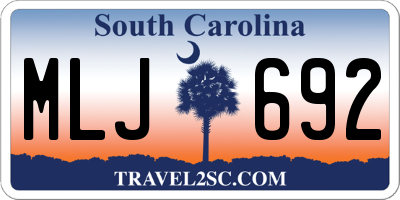 SC license plate MLJ692