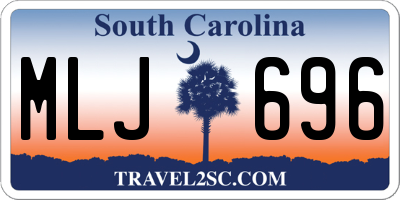 SC license plate MLJ696