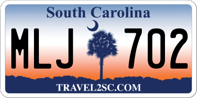 SC license plate MLJ702