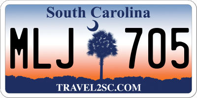 SC license plate MLJ705