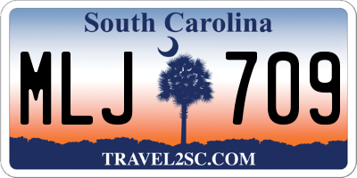 SC license plate MLJ709
