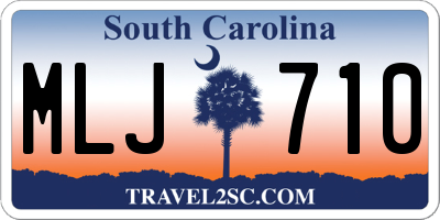 SC license plate MLJ710