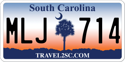 SC license plate MLJ714