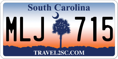 SC license plate MLJ715