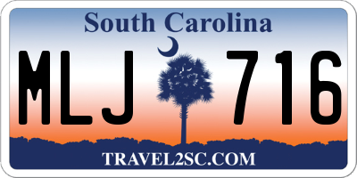 SC license plate MLJ716
