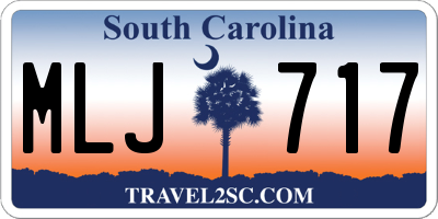 SC license plate MLJ717