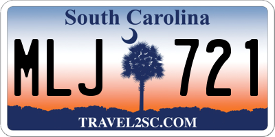 SC license plate MLJ721
