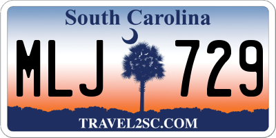 SC license plate MLJ729