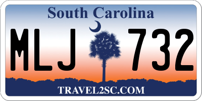 SC license plate MLJ732
