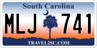 SC license plate MLJ741