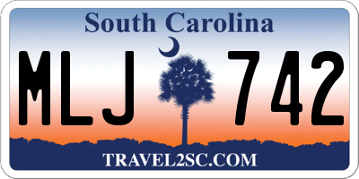 SC license plate MLJ742