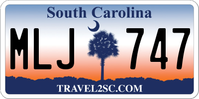SC license plate MLJ747