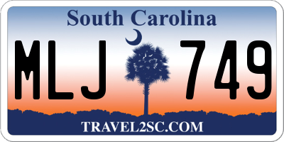 SC license plate MLJ749