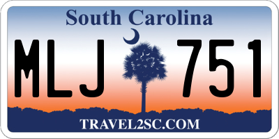 SC license plate MLJ751