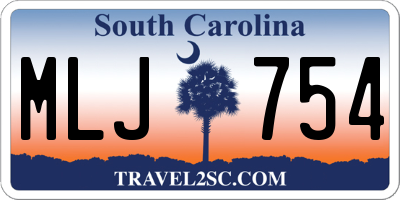 SC license plate MLJ754