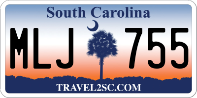 SC license plate MLJ755