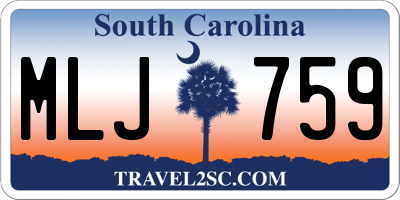 SC license plate MLJ759