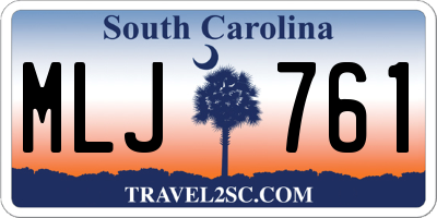 SC license plate MLJ761