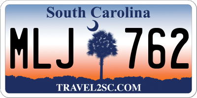 SC license plate MLJ762