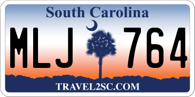 SC license plate MLJ764