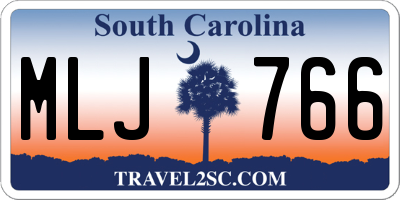 SC license plate MLJ766