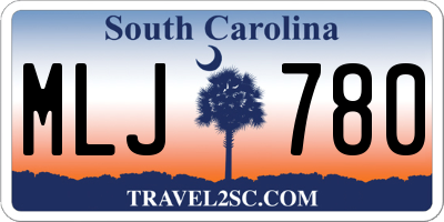 SC license plate MLJ780