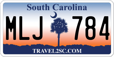 SC license plate MLJ784